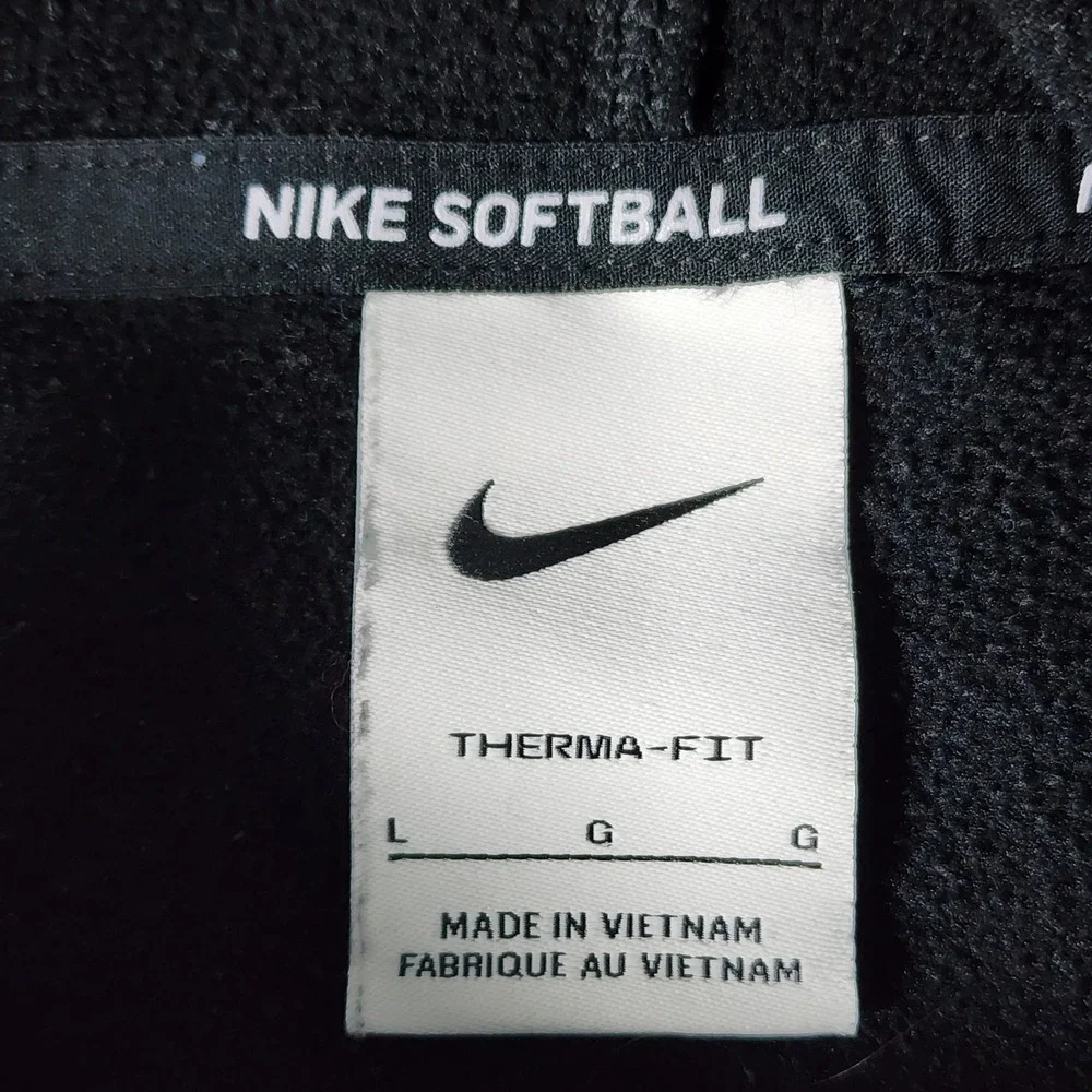 Nike Softball Hoodie Women's Large Black Therma-FIT Pullover DC7225-010
